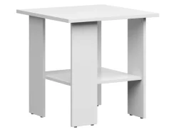 Stolik kwadratowy Nepo Plus 55 cm z półką biały
