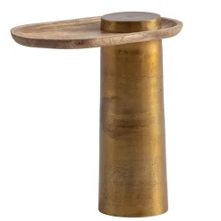 Stolik Mango Metal 50x30x52 Owalny Pomocniczy Kawowy Industrialny