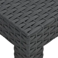 Stolik ogrodowy, antracytowy, 58x58x41 cm, rattan PP