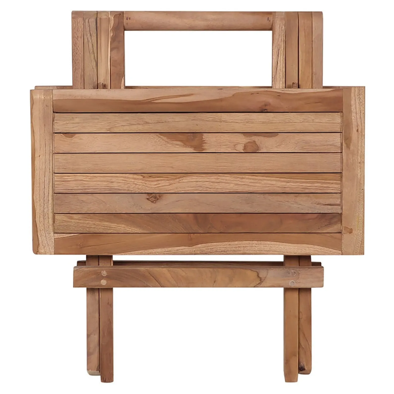 STOLIK POMOCNICZY Bilbao 50x50cm naturalny z drewna tekowego