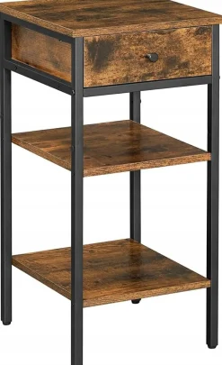 Stolik Szafka nocna 35x35x70 vintage z szufladą LET502B01