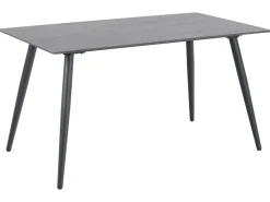 Stół prostokątny Wicklow 140x80 z płyty ceramicznej czarny
