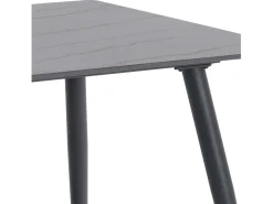 Stół prostokątny Wicklow 140x80 z płyty ceramicznej czarny