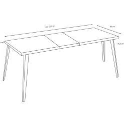 Stół rozkładany Gusto 153/200x80 Dąb Artisan - nowoczesny stół do jadalni