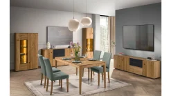 Stół rozkładany Minura 160/240x90 dąb naturalny sękaty