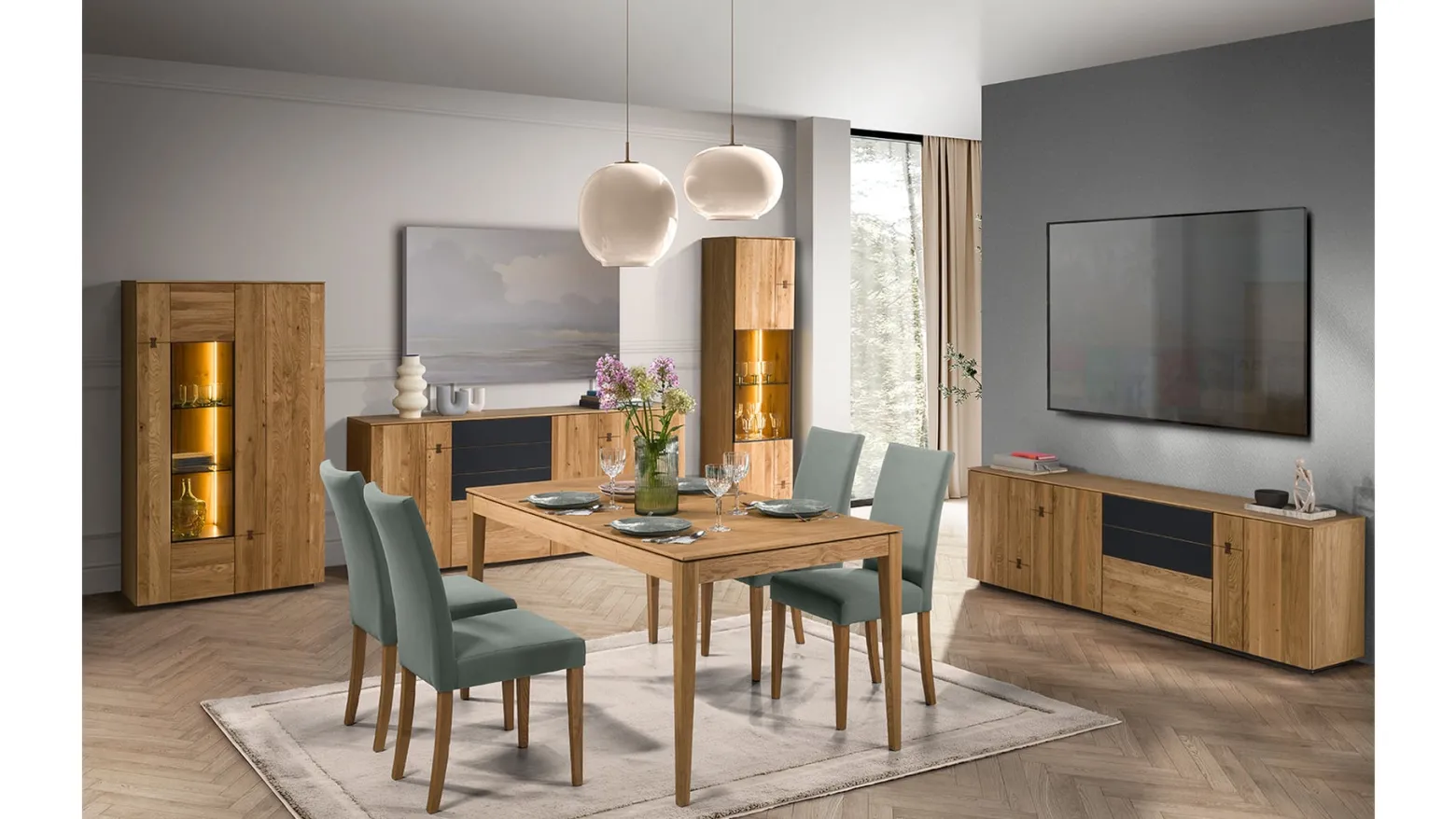 Stół rozkładany Minura 160/240x90 dąb naturalny sękaty
