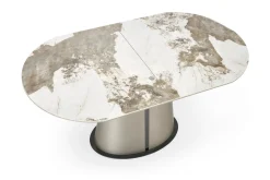 Stół rozkładany ROBINSON 160(200)x90 beżowy marmur/cappuccin