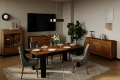 Stół rozkładany Verita 160-200x90 dąb naturalny/czarny