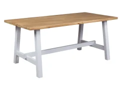 Stół 180x90 z drewna litego SCANDI, kolor dębowy i biały