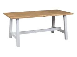 Stół 180x90 z drewna litego SCANDI, kolor dębowy i biały