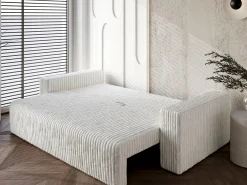 Stylowa biała sofa 232cm z funkcją spania TILO