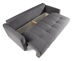 Stylowa pikowana sofa ETNO szara z funkcją spania do salonu