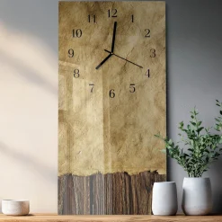 Stylowy zegar 30x60 Papier Stołowy design na ścianę