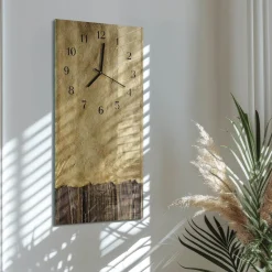 Stylowy zegar 30x60 Papier Stołowy design na ścianę