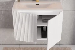 Słupek Łazienkowy 140 cm BIAŁY Ryfle Wiszący NOVA WHITE