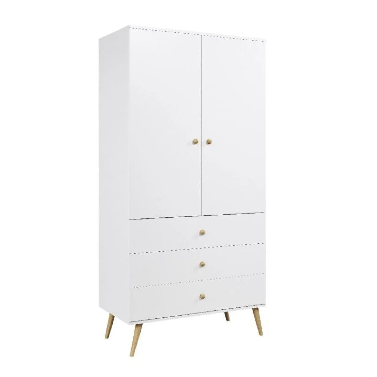 Szafa LEBEL z szufladami 3SZ 100cm biała mat