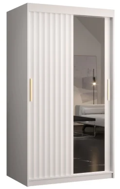 Szafa przesuwna Garderoba Riflo Wave 2 100 biały + biały