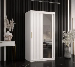 Szafa przesuwna Garderoba Riflo Wave 2 100 biały + biały
