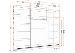 Szafa Alba II Kaszmir 250 cm