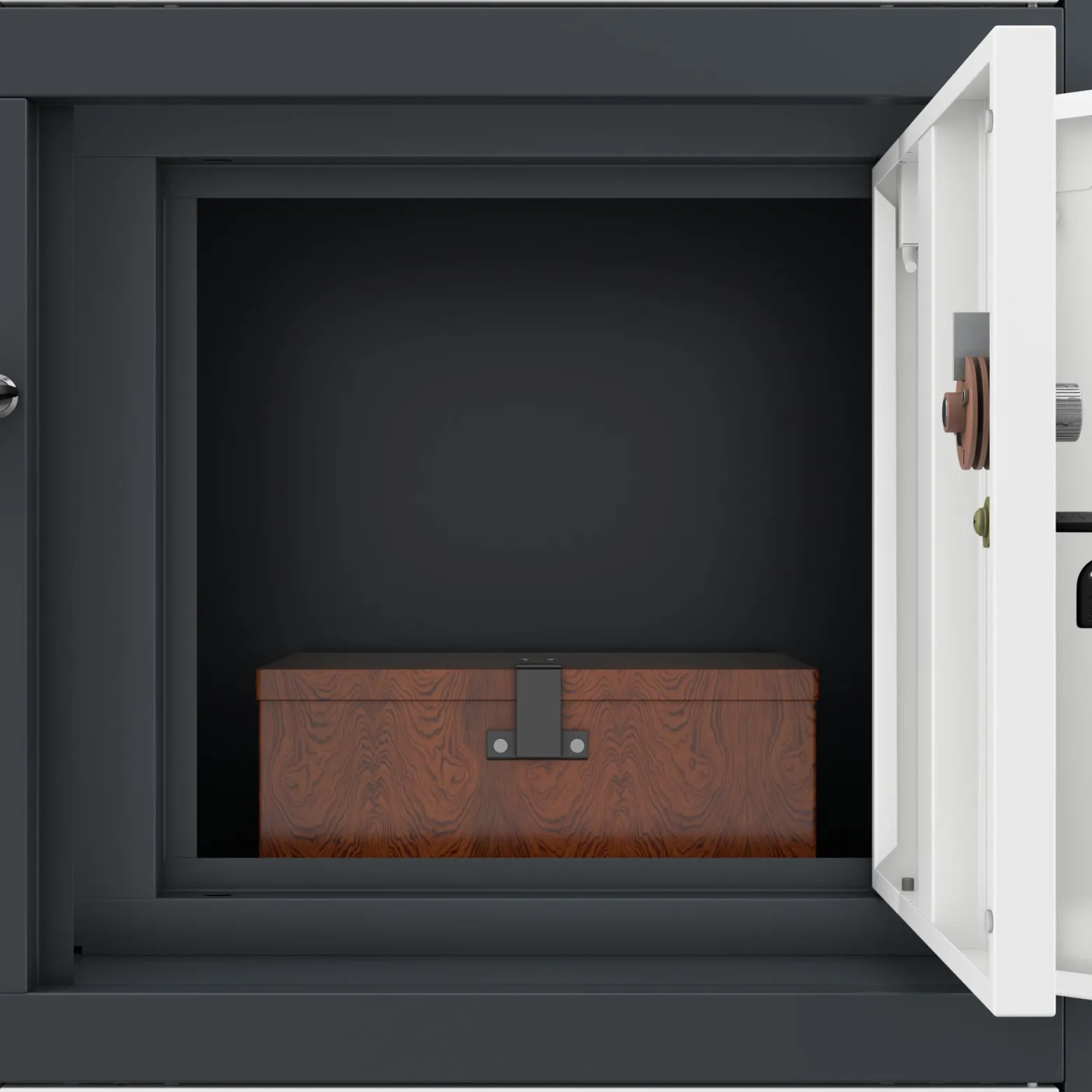 Szafa Biurowa z Sejfem Metalowa Jan Nowak 185x90x40 cm