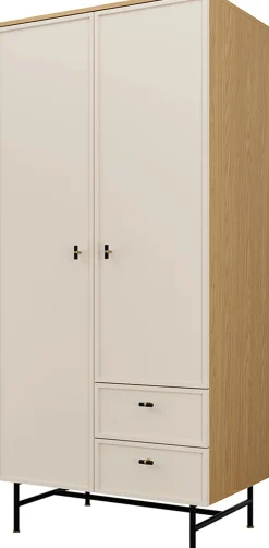 Szafa 90 cm z 2 drzwiami i 2 szufladami EVORIA