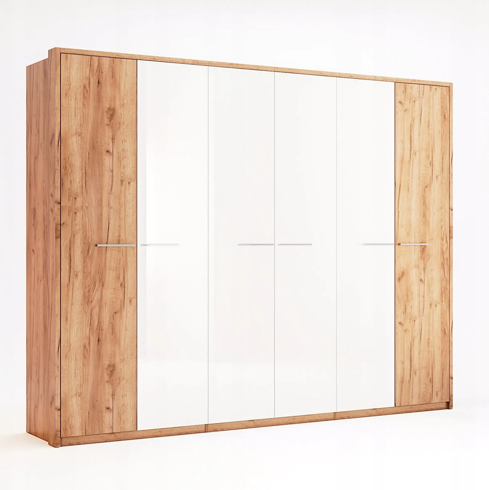 SZAFA 6-DRZWIOWA Madera dąb/biały płyta wiórowa laminowana