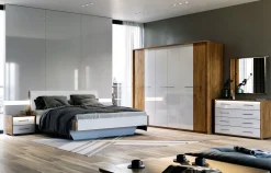 SZAFA 6-DRZWIOWA Madera dąb/biały płyta wiórowa laminowana