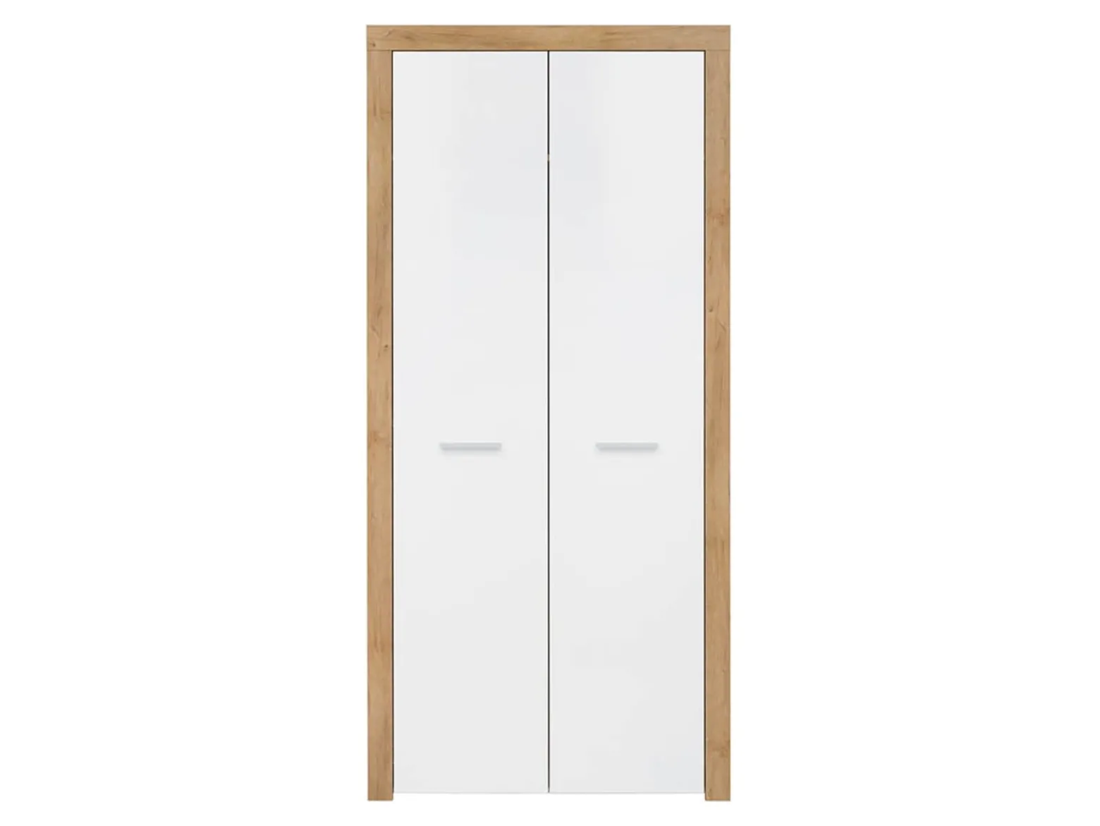 Szafa dwudrzwiowa Balder 90 cm dąb riviera/biały połysk