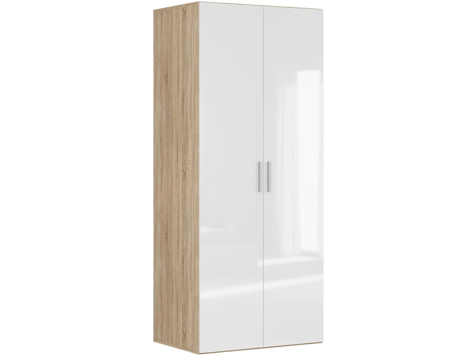 Szafa dwudrzwiowa Flex 100 cm biały połysk