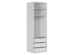 Szafa dwudrzwiowa Flex 75 cm z lustrem biała