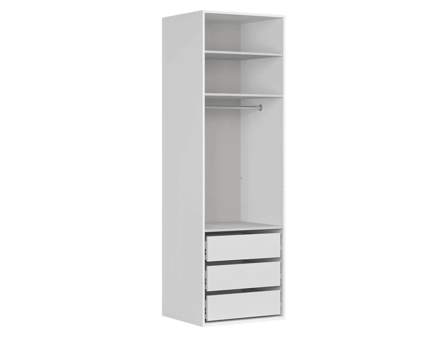 Szafa dwudrzwiowa Flex 75 cm z lustrem biała