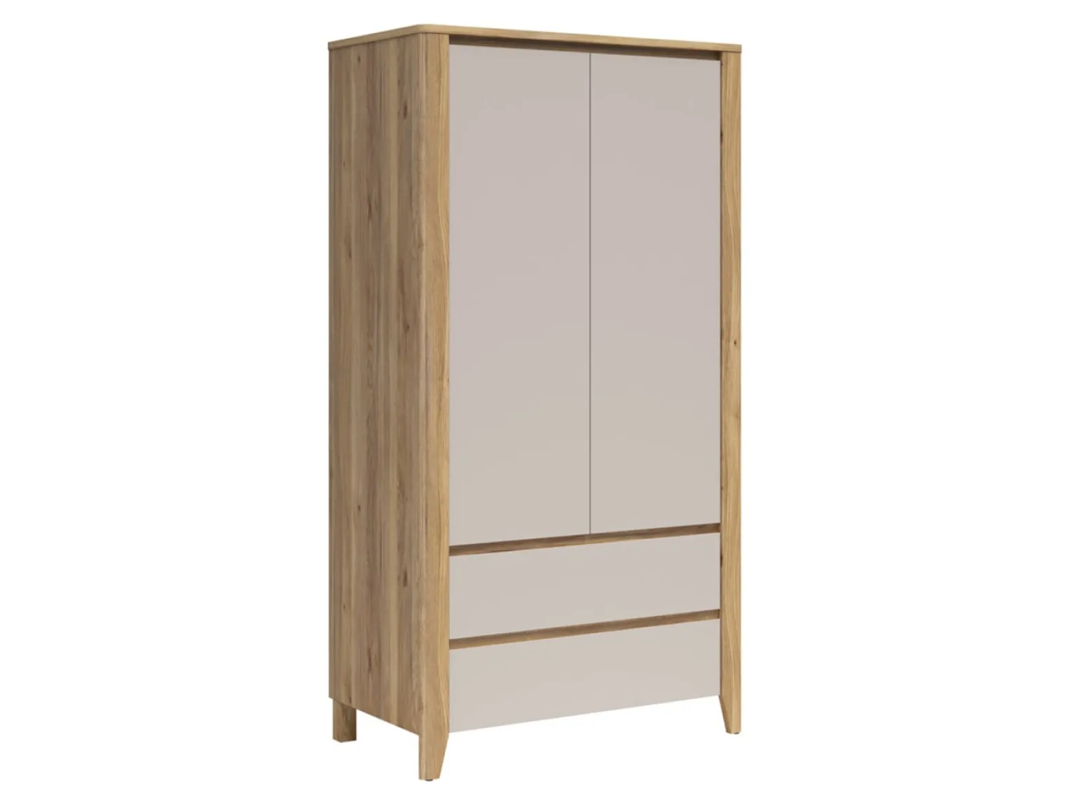 Szafa dwudrzwiowa Sawira II 106 cm dąb mauvella/kaszmir
