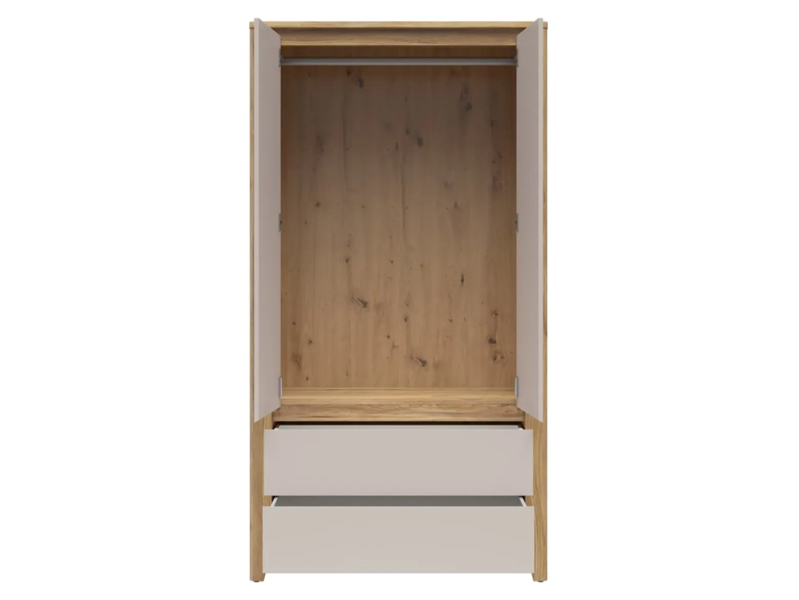 Szafa dwudrzwiowa Sawira II 106 cm dąb mauvella/kaszmir