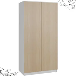 Szafa garderoba CLASSIC - Biała/Dąb Sonoma | 180x90x50 cm