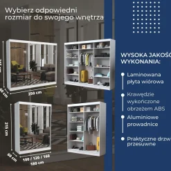 Szafa garderoba przesuwna BRENT 180 JOHN ARTISAN