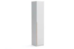 Szafa jednodrzwiowa Bristol 45cm Biała złote uchwyty