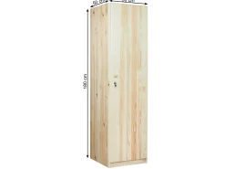 Szafa jednodrzwiowa 50 cm EKO drewniana słupek z półkami