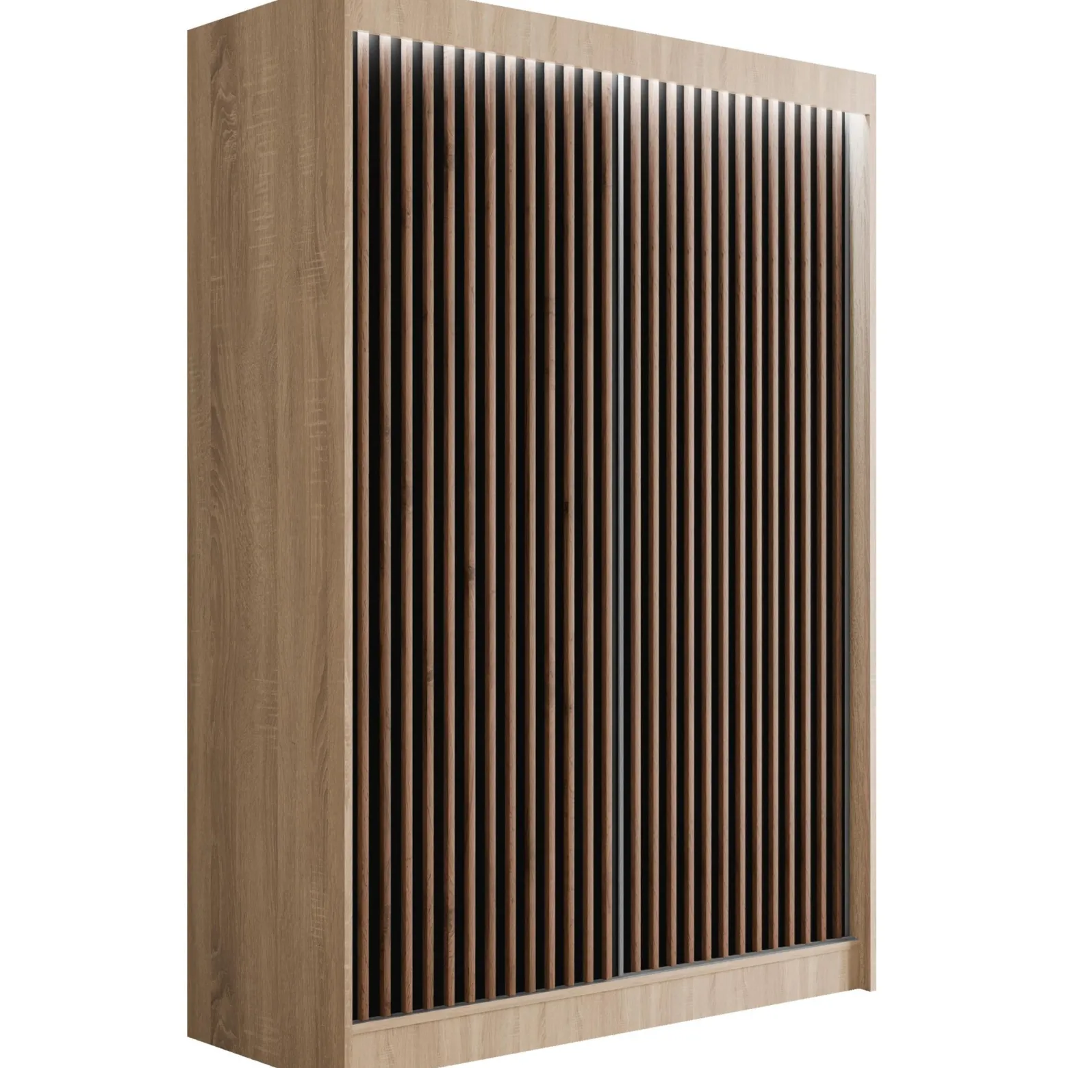 Szafa LED z drzwiami przesuwnymi i lamelami VILANv2 150 x 215 cm