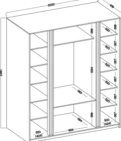 Szafa Maja 4L3S Bl/Bl