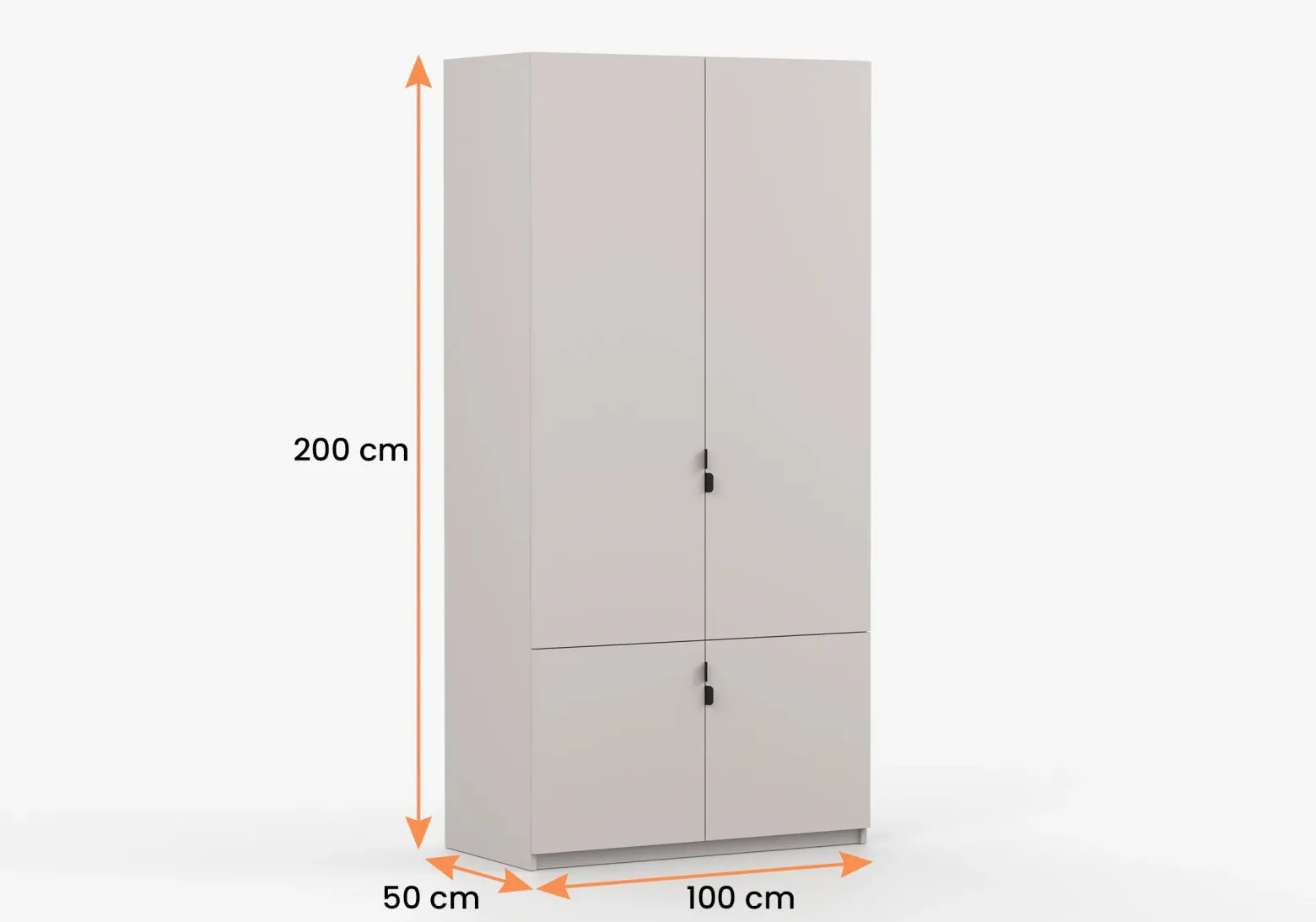Szafa Mezzo 2D2S 100 cm Kaszmir/Kaszmir