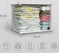 Szafa modułowa biała praktyczna organizer na ubrania XL