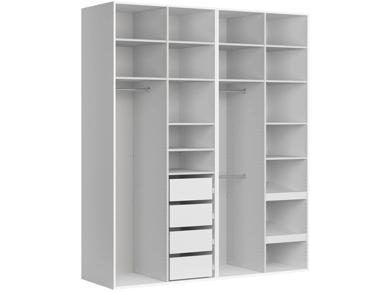 Szafa modułowa Flex 200 cm z drzwiami biała