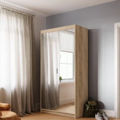 Szafa modułowa z lustrem 90 cm KUBA dąb sonoma