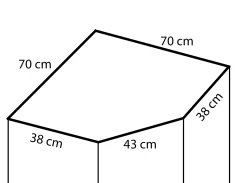 Szafa narożna grafitowa z lustrem 185cm