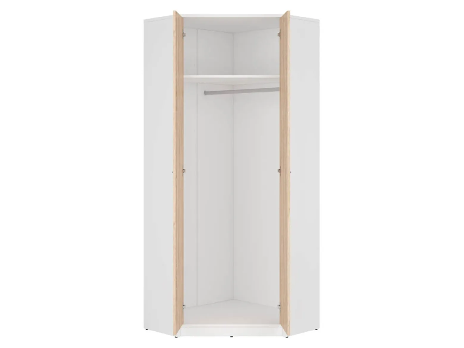 Szafa narożna Nepo Plus 80x80 cm biały/dąb sonoma