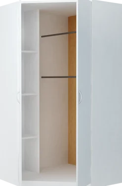 Szafa Narożna z drążkiem i półkami Sz06 Biały 55x106x193 cm Bestseller