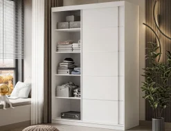 Szafa przesuwna CAMARO II PLUS z lustrem 150 cm biały mat