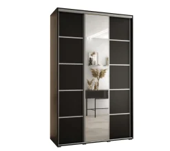 Szafa przesuwna 45 Cannes 5 150 czarny+czarny+srebrny