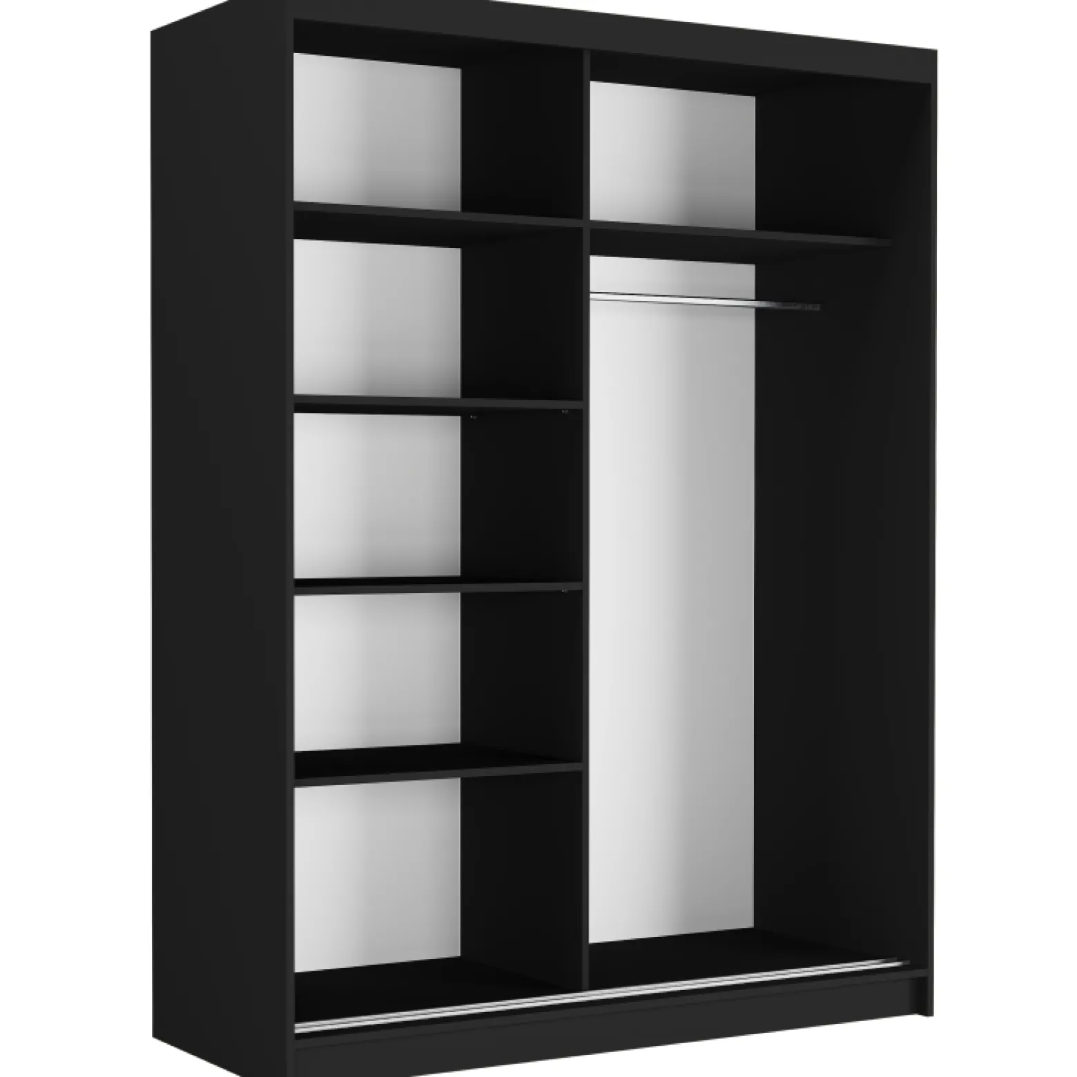 Szafa przesuwna 150 cm 2-drzwi FRAMIRE Rivano III czarny antracyt