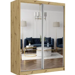Szafa przesuwna 150 cm z 2 lustrami FRAMIRE Rivano II artisan